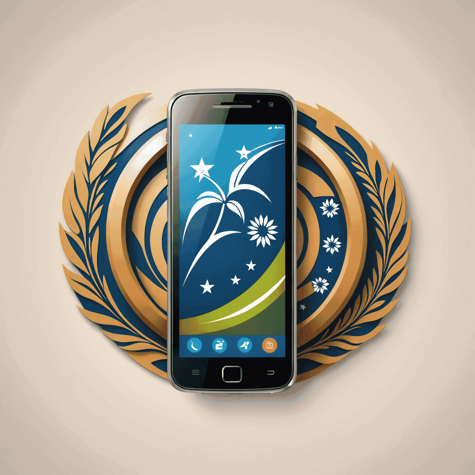 mobibole_com logo featuring a stylized mobile phone with New Zealand-inspired elements