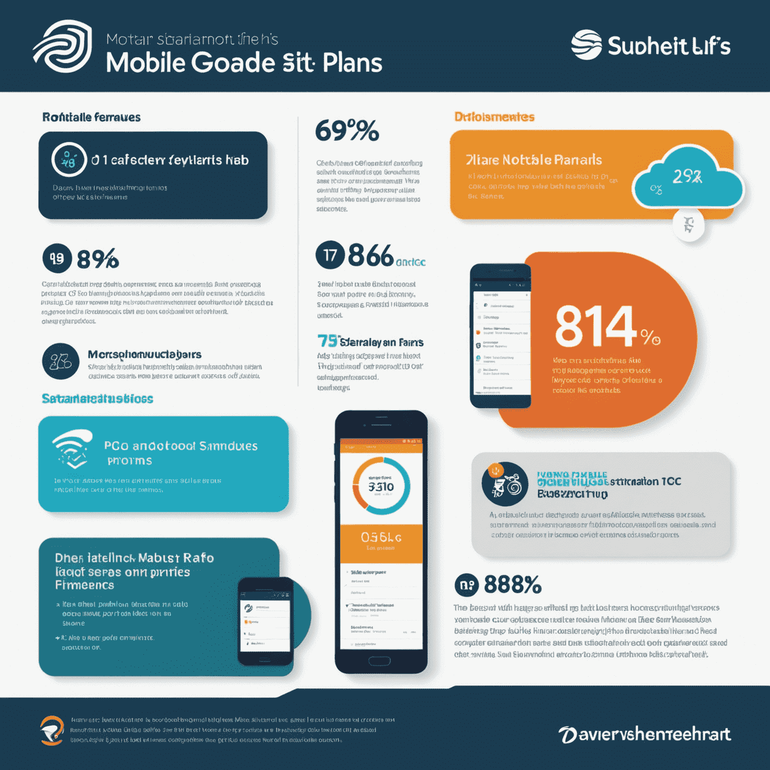 Infographic comparing key features of mobile plans from major NZ carriers, including data allowances, prices, and unique selling points